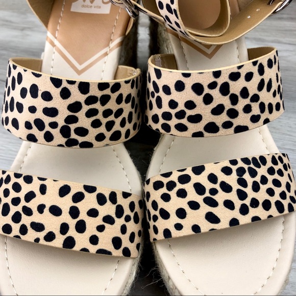 Sz 9 New Dolce Vita DV8 Cheetah Print Wedges - Picture 7 of 7